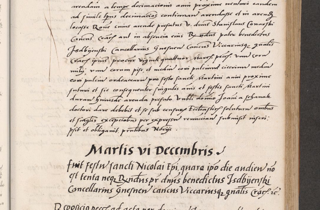 Zdjęcie nr 235 dla obiektu archiwalnego: Acta actorum coram reverendo patre domino Benedicto Isdbienski cancellario Gnesnesi, canonico et reverendissimi in Christo patris et domini domini Petri Dei gratia archiepiscopi Gnesnensis et episcopi Cracoviensis sedisque apostolice legati nati et primatis Regni Polonie, vicarioque in spiritualibus generali Cracoviensi ad annum Domini millesimum quingentisimum quadragesimum primum, cuius indictio est quatuordecima, pontificatus sanctissimi in Christo patris et domini nostri domini Pauli divina providencia pape tercii, anno ipsius septimo, feliciter continuantur. Dii cepta secundent