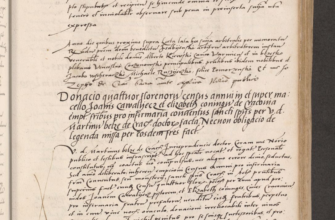 Zdjęcie nr 217 dla obiektu archiwalnego: Acta actorum coram reverendo patre domino Benedicto Isdbienski cancellario Gnesnesi, canonico et reverendissimi in Christo patris et domini domini Petri Dei gratia archiepiscopi Gnesnensis et episcopi Cracoviensis sedisque apostolice legati nati et primatis Regni Polonie, vicarioque in spiritualibus generali Cracoviensi ad annum Domini millesimum quingentisimum quadragesimum primum, cuius indictio est quatuordecima, pontificatus sanctissimi in Christo patris et domini nostri domini Pauli divina providencia pape tercii, anno ipsius septimo, feliciter continuantur. Dii cepta secundent