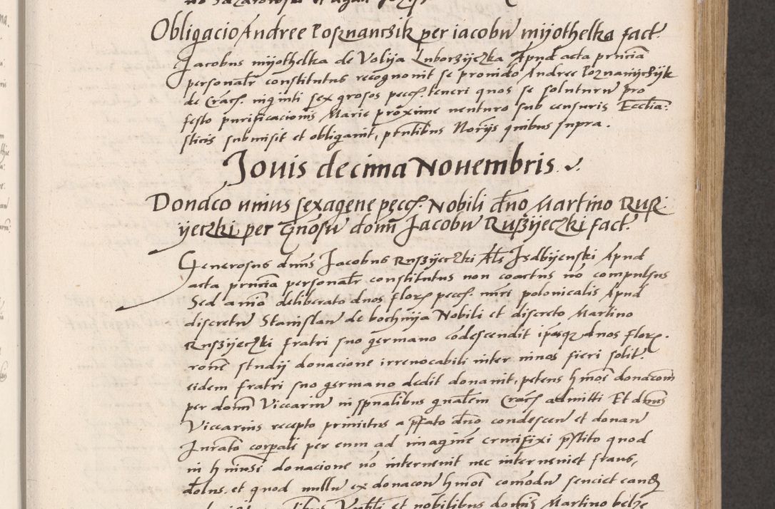 Zdjęcie nr 211 dla obiektu archiwalnego: Acta actorum coram reverendo patre domino Benedicto Isdbienski cancellario Gnesnesi, canonico et reverendissimi in Christo patris et domini domini Petri Dei gratia archiepiscopi Gnesnensis et episcopi Cracoviensis sedisque apostolice legati nati et primatis Regni Polonie, vicarioque in spiritualibus generali Cracoviensi ad annum Domini millesimum quingentisimum quadragesimum primum, cuius indictio est quatuordecima, pontificatus sanctissimi in Christo patris et domini nostri domini Pauli divina providencia pape tercii, anno ipsius septimo, feliciter continuantur. Dii cepta secundent