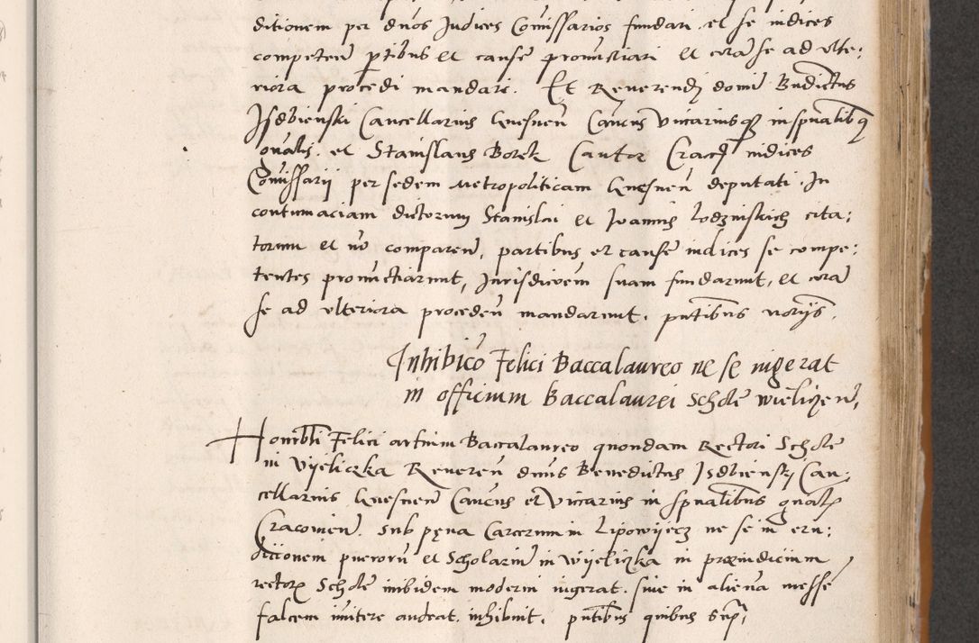 Zdjęcie nr 409 dla obiektu archiwalnego: Acta actorum coram reverendo patre domino Benedicto Isdbienski cancellario Gnesnesi, canonico et reverendissimi in Christo patris et domini domini Petri Dei gratia archiepiscopi Gnesnensis et episcopi Cracoviensis sedisque apostolice legati nati et primatis Regni Polonie, vicarioque in spiritualibus generali Cracoviensi ad annum Domini millesimum quingentisimum quadragesimum primum, cuius indictio est quatuordecima, pontificatus sanctissimi in Christo patris et domini nostri domini Pauli divina providencia pape tercii, anno ipsius septimo, feliciter continuantur. Dii cepta secundent