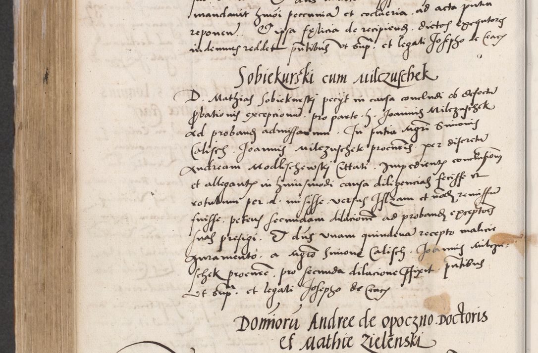 Zdjęcie nr 602 dla obiektu archiwalnego: Acta actorum coram reverendo patre domino Benedicto Isdbienski cancellario Gnesnesi, canonico et reverendissimi in Christo patris et domini domini Petri Dei gratia archiepiscopi Gnesnensis et episcopi Cracoviensis sedisque apostolice legati nati et primatis Regni Polonie, vicarioque in spiritualibus generali Cracoviensi ad annum Domini millesimum quingentisimum quadragesimum primum, cuius indictio est quatuordecima, pontificatus sanctissimi in Christo patris et domini nostri domini Pauli divina providencia pape tercii, anno ipsius septimo, feliciter continuantur. Dii cepta secundent