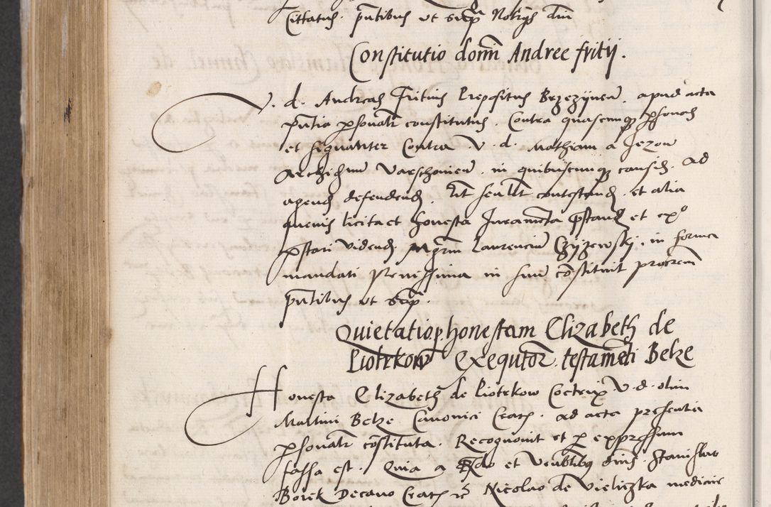 Zdjęcie nr 596 dla obiektu archiwalnego: Acta actorum coram reverendo patre domino Benedicto Isdbienski cancellario Gnesnesi, canonico et reverendissimi in Christo patris et domini domini Petri Dei gratia archiepiscopi Gnesnensis et episcopi Cracoviensis sedisque apostolice legati nati et primatis Regni Polonie, vicarioque in spiritualibus generali Cracoviensi ad annum Domini millesimum quingentisimum quadragesimum primum, cuius indictio est quatuordecima, pontificatus sanctissimi in Christo patris et domini nostri domini Pauli divina providencia pape tercii, anno ipsius septimo, feliciter continuantur. Dii cepta secundent