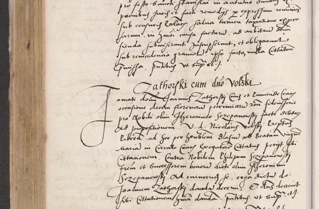 Zdjęcie nr 594 dla obiektu archiwalnego: Acta actorum coram reverendo patre domino Benedicto Isdbienski cancellario Gnesnesi, canonico et reverendissimi in Christo patris et domini domini Petri Dei gratia archiepiscopi Gnesnensis et episcopi Cracoviensis sedisque apostolice legati nati et primatis Regni Polonie, vicarioque in spiritualibus generali Cracoviensi ad annum Domini millesimum quingentisimum quadragesimum primum, cuius indictio est quatuordecima, pontificatus sanctissimi in Christo patris et domini nostri domini Pauli divina providencia pape tercii, anno ipsius septimo, feliciter continuantur. Dii cepta secundent