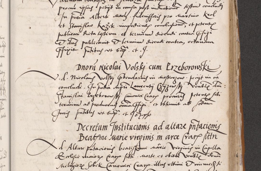 Zdjęcie nr 593 dla obiektu archiwalnego: Acta actorum coram reverendo patre domino Benedicto Isdbienski cancellario Gnesnesi, canonico et reverendissimi in Christo patris et domini domini Petri Dei gratia archiepiscopi Gnesnensis et episcopi Cracoviensis sedisque apostolice legati nati et primatis Regni Polonie, vicarioque in spiritualibus generali Cracoviensi ad annum Domini millesimum quingentisimum quadragesimum primum, cuius indictio est quatuordecima, pontificatus sanctissimi in Christo patris et domini nostri domini Pauli divina providencia pape tercii, anno ipsius septimo, feliciter continuantur. Dii cepta secundent