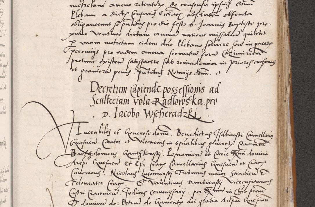 Zdjęcie nr 589 dla obiektu archiwalnego: Acta actorum coram reverendo patre domino Benedicto Isdbienski cancellario Gnesnesi, canonico et reverendissimi in Christo patris et domini domini Petri Dei gratia archiepiscopi Gnesnensis et episcopi Cracoviensis sedisque apostolice legati nati et primatis Regni Polonie, vicarioque in spiritualibus generali Cracoviensi ad annum Domini millesimum quingentisimum quadragesimum primum, cuius indictio est quatuordecima, pontificatus sanctissimi in Christo patris et domini nostri domini Pauli divina providencia pape tercii, anno ipsius septimo, feliciter continuantur. Dii cepta secundent