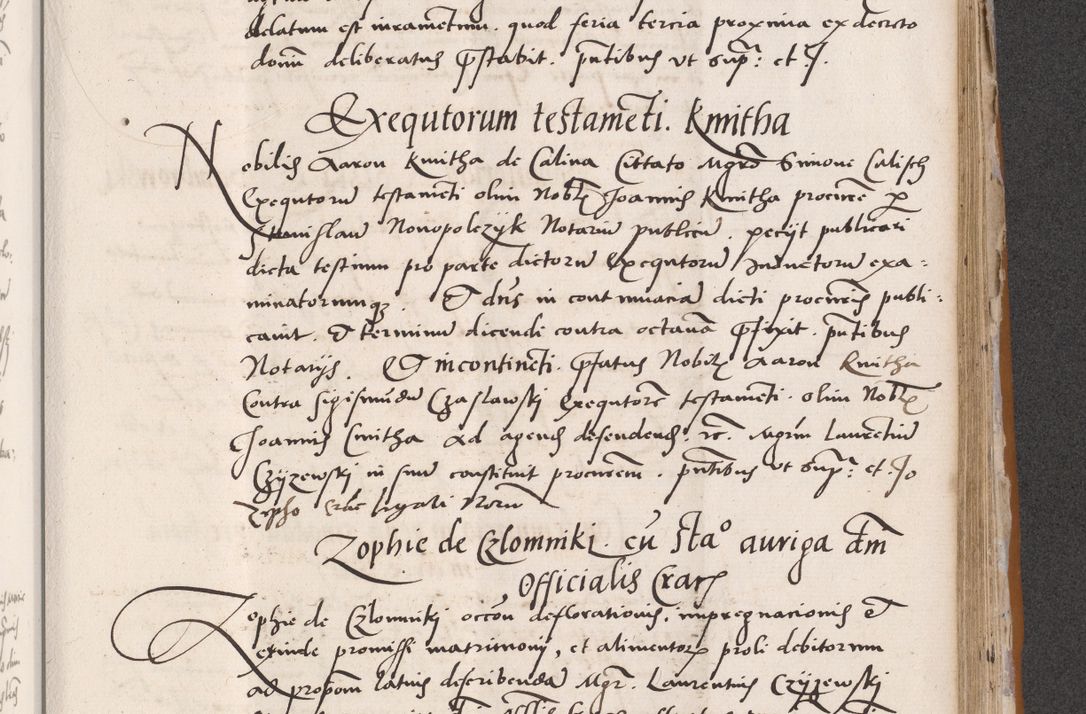 Zdjęcie nr 585 dla obiektu archiwalnego: Acta actorum coram reverendo patre domino Benedicto Isdbienski cancellario Gnesnesi, canonico et reverendissimi in Christo patris et domini domini Petri Dei gratia archiepiscopi Gnesnensis et episcopi Cracoviensis sedisque apostolice legati nati et primatis Regni Polonie, vicarioque in spiritualibus generali Cracoviensi ad annum Domini millesimum quingentisimum quadragesimum primum, cuius indictio est quatuordecima, pontificatus sanctissimi in Christo patris et domini nostri domini Pauli divina providencia pape tercii, anno ipsius septimo, feliciter continuantur. Dii cepta secundent