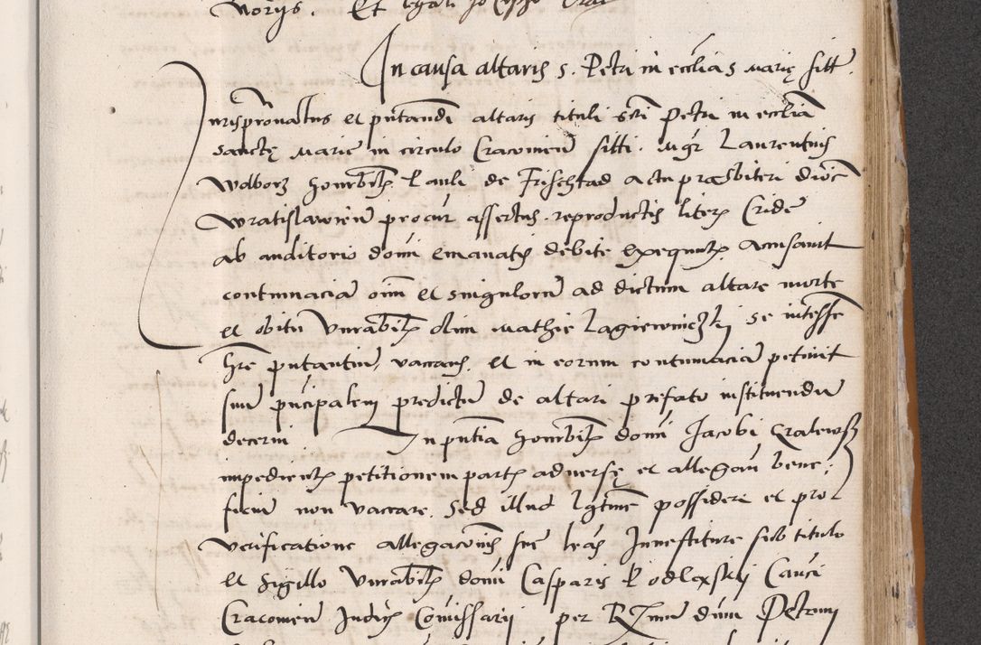 Zdjęcie nr 581 dla obiektu archiwalnego: Acta actorum coram reverendo patre domino Benedicto Isdbienski cancellario Gnesnesi, canonico et reverendissimi in Christo patris et domini domini Petri Dei gratia archiepiscopi Gnesnensis et episcopi Cracoviensis sedisque apostolice legati nati et primatis Regni Polonie, vicarioque in spiritualibus generali Cracoviensi ad annum Domini millesimum quingentisimum quadragesimum primum, cuius indictio est quatuordecima, pontificatus sanctissimi in Christo patris et domini nostri domini Pauli divina providencia pape tercii, anno ipsius septimo, feliciter continuantur. Dii cepta secundent