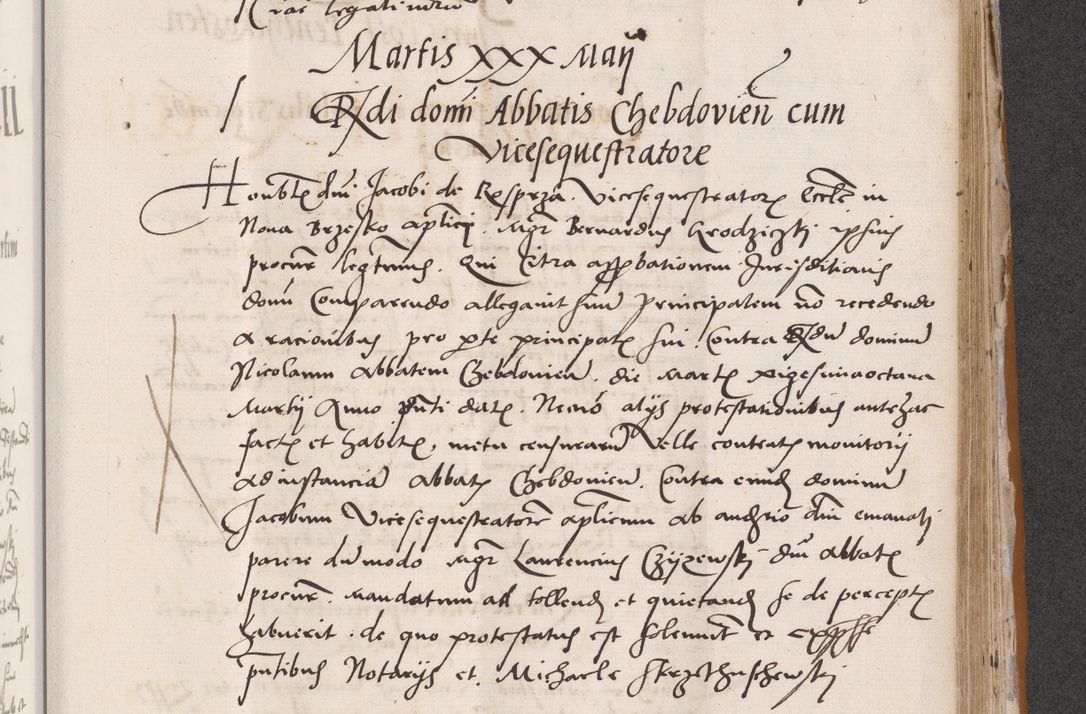 Zdjęcie nr 579 dla obiektu archiwalnego: Acta actorum coram reverendo patre domino Benedicto Isdbienski cancellario Gnesnesi, canonico et reverendissimi in Christo patris et domini domini Petri Dei gratia archiepiscopi Gnesnensis et episcopi Cracoviensis sedisque apostolice legati nati et primatis Regni Polonie, vicarioque in spiritualibus generali Cracoviensi ad annum Domini millesimum quingentisimum quadragesimum primum, cuius indictio est quatuordecima, pontificatus sanctissimi in Christo patris et domini nostri domini Pauli divina providencia pape tercii, anno ipsius septimo, feliciter continuantur. Dii cepta secundent