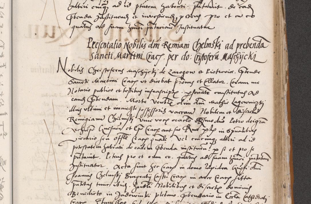 Zdjęcie nr 577 dla obiektu archiwalnego: Acta actorum coram reverendo patre domino Benedicto Isdbienski cancellario Gnesnesi, canonico et reverendissimi in Christo patris et domini domini Petri Dei gratia archiepiscopi Gnesnensis et episcopi Cracoviensis sedisque apostolice legati nati et primatis Regni Polonie, vicarioque in spiritualibus generali Cracoviensi ad annum Domini millesimum quingentisimum quadragesimum primum, cuius indictio est quatuordecima, pontificatus sanctissimi in Christo patris et domini nostri domini Pauli divina providencia pape tercii, anno ipsius septimo, feliciter continuantur. Dii cepta secundent