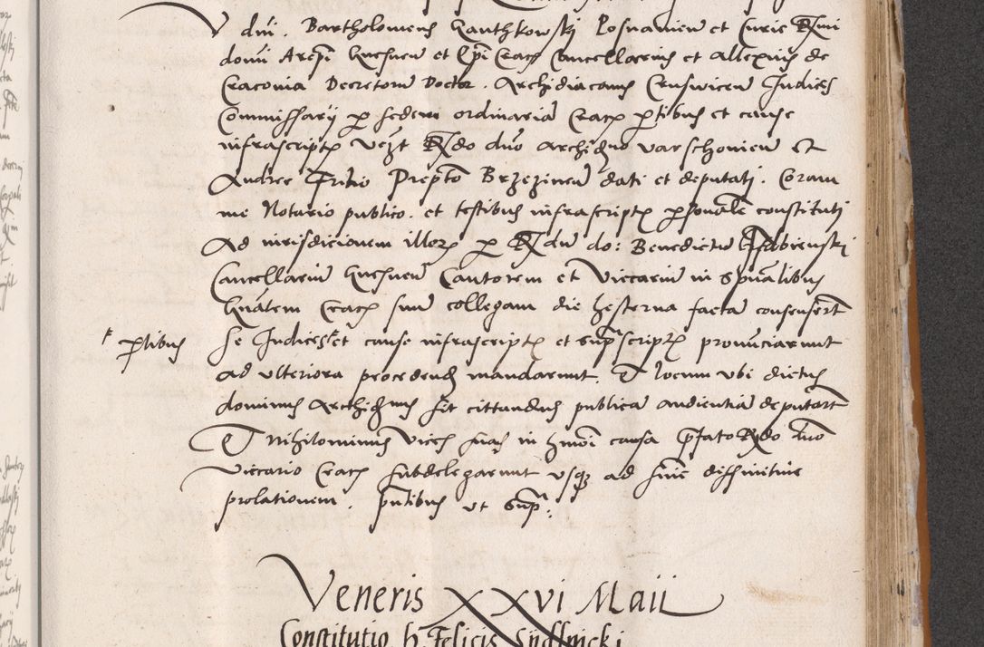 Zdjęcie nr 575 dla obiektu archiwalnego: Acta actorum coram reverendo patre domino Benedicto Isdbienski cancellario Gnesnesi, canonico et reverendissimi in Christo patris et domini domini Petri Dei gratia archiepiscopi Gnesnensis et episcopi Cracoviensis sedisque apostolice legati nati et primatis Regni Polonie, vicarioque in spiritualibus generali Cracoviensi ad annum Domini millesimum quingentisimum quadragesimum primum, cuius indictio est quatuordecima, pontificatus sanctissimi in Christo patris et domini nostri domini Pauli divina providencia pape tercii, anno ipsius septimo, feliciter continuantur. Dii cepta secundent