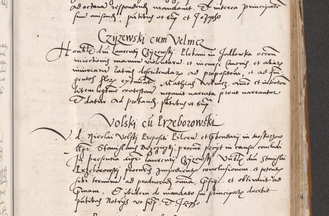 Zdjęcie nr 571 dla obiektu archiwalnego: Acta actorum coram reverendo patre domino Benedicto Isdbienski cancellario Gnesnesi, canonico et reverendissimi in Christo patris et domini domini Petri Dei gratia archiepiscopi Gnesnensis et episcopi Cracoviensis sedisque apostolice legati nati et primatis Regni Polonie, vicarioque in spiritualibus generali Cracoviensi ad annum Domini millesimum quingentisimum quadragesimum primum, cuius indictio est quatuordecima, pontificatus sanctissimi in Christo patris et domini nostri domini Pauli divina providencia pape tercii, anno ipsius septimo, feliciter continuantur. Dii cepta secundent