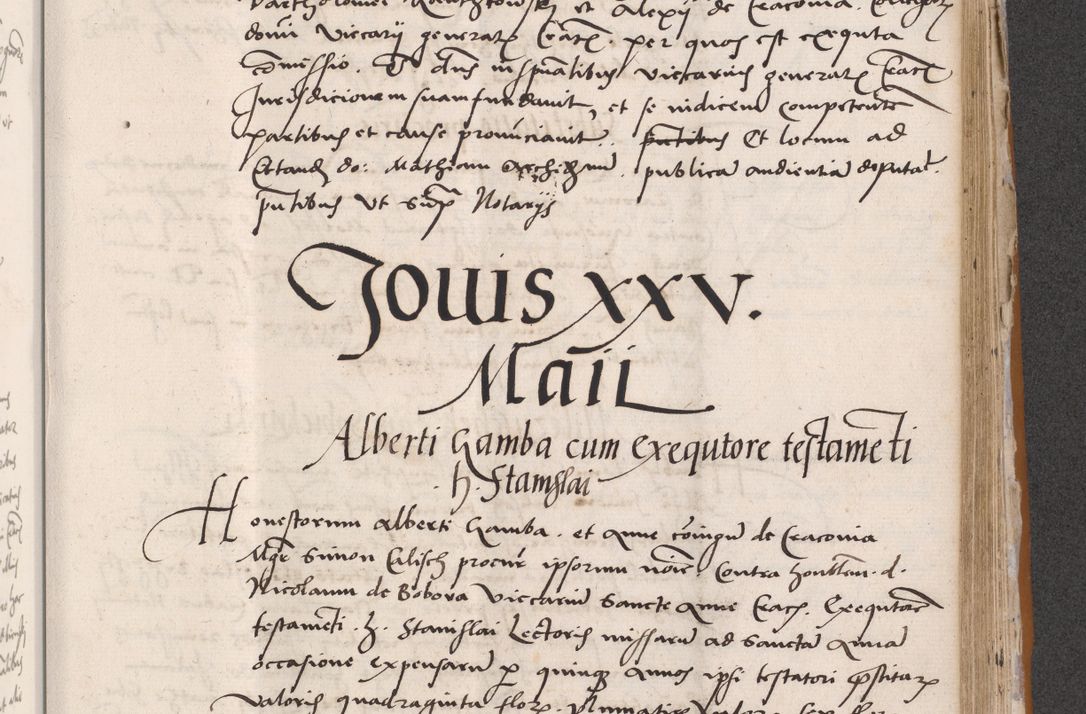 Zdjęcie nr 569 dla obiektu archiwalnego: Acta actorum coram reverendo patre domino Benedicto Isdbienski cancellario Gnesnesi, canonico et reverendissimi in Christo patris et domini domini Petri Dei gratia archiepiscopi Gnesnensis et episcopi Cracoviensis sedisque apostolice legati nati et primatis Regni Polonie, vicarioque in spiritualibus generali Cracoviensi ad annum Domini millesimum quingentisimum quadragesimum primum, cuius indictio est quatuordecima, pontificatus sanctissimi in Christo patris et domini nostri domini Pauli divina providencia pape tercii, anno ipsius septimo, feliciter continuantur. Dii cepta secundent
