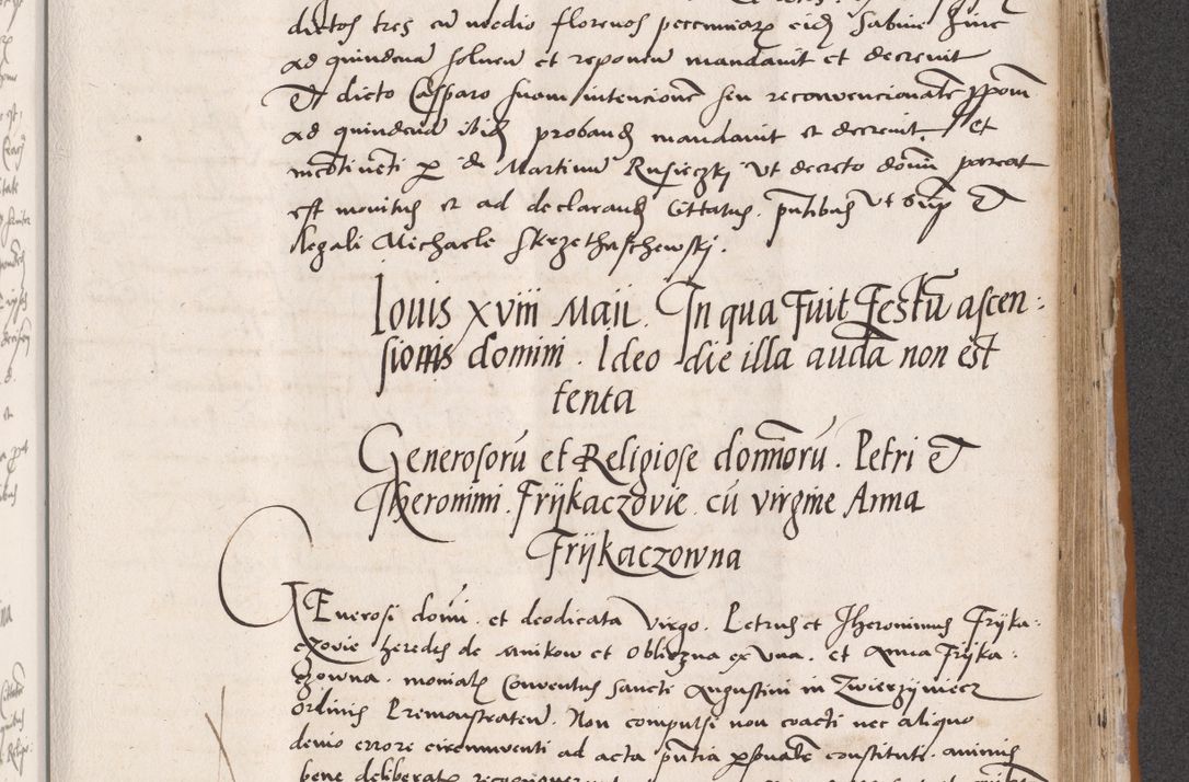 Zdjęcie nr 551 dla obiektu archiwalnego: Acta actorum coram reverendo patre domino Benedicto Isdbienski cancellario Gnesnesi, canonico et reverendissimi in Christo patris et domini domini Petri Dei gratia archiepiscopi Gnesnensis et episcopi Cracoviensis sedisque apostolice legati nati et primatis Regni Polonie, vicarioque in spiritualibus generali Cracoviensi ad annum Domini millesimum quingentisimum quadragesimum primum, cuius indictio est quatuordecima, pontificatus sanctissimi in Christo patris et domini nostri domini Pauli divina providencia pape tercii, anno ipsius septimo, feliciter continuantur. Dii cepta secundent