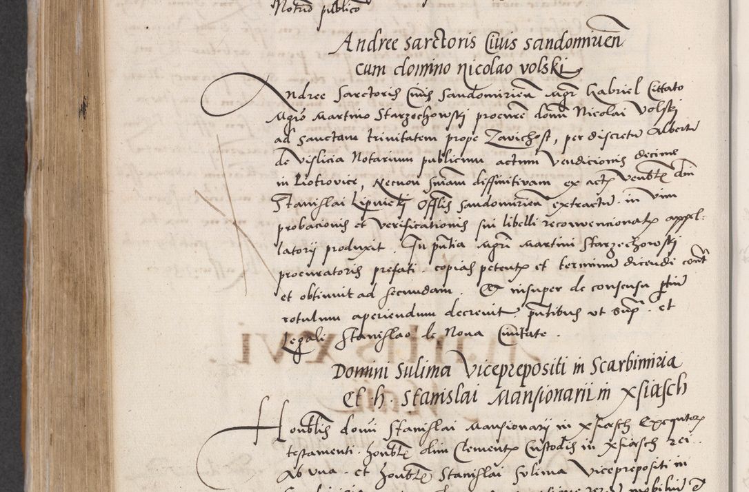 Zdjęcie nr 544 dla obiektu archiwalnego: Acta actorum coram reverendo patre domino Benedicto Isdbienski cancellario Gnesnesi, canonico et reverendissimi in Christo patris et domini domini Petri Dei gratia archiepiscopi Gnesnensis et episcopi Cracoviensis sedisque apostolice legati nati et primatis Regni Polonie, vicarioque in spiritualibus generali Cracoviensi ad annum Domini millesimum quingentisimum quadragesimum primum, cuius indictio est quatuordecima, pontificatus sanctissimi in Christo patris et domini nostri domini Pauli divina providencia pape tercii, anno ipsius septimo, feliciter continuantur. Dii cepta secundent