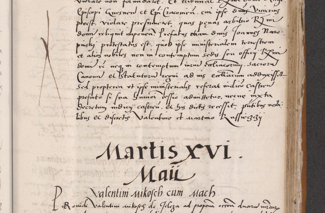 Zdjęcie nr 543 dla obiektu archiwalnego: Acta actorum coram reverendo patre domino Benedicto Isdbienski cancellario Gnesnesi, canonico et reverendissimi in Christo patris et domini domini Petri Dei gratia archiepiscopi Gnesnensis et episcopi Cracoviensis sedisque apostolice legati nati et primatis Regni Polonie, vicarioque in spiritualibus generali Cracoviensi ad annum Domini millesimum quingentisimum quadragesimum primum, cuius indictio est quatuordecima, pontificatus sanctissimi in Christo patris et domini nostri domini Pauli divina providencia pape tercii, anno ipsius septimo, feliciter continuantur. Dii cepta secundent