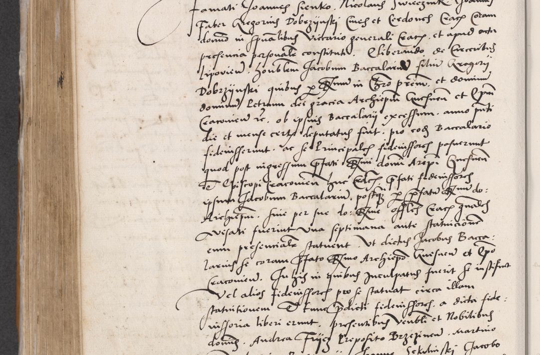 Zdjęcie nr 540 dla obiektu archiwalnego: Acta actorum coram reverendo patre domino Benedicto Isdbienski cancellario Gnesnesi, canonico et reverendissimi in Christo patris et domini domini Petri Dei gratia archiepiscopi Gnesnensis et episcopi Cracoviensis sedisque apostolice legati nati et primatis Regni Polonie, vicarioque in spiritualibus generali Cracoviensi ad annum Domini millesimum quingentisimum quadragesimum primum, cuius indictio est quatuordecima, pontificatus sanctissimi in Christo patris et domini nostri domini Pauli divina providencia pape tercii, anno ipsius septimo, feliciter continuantur. Dii cepta secundent