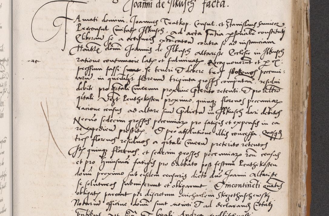 Zdjęcie nr 539 dla obiektu archiwalnego: Acta actorum coram reverendo patre domino Benedicto Isdbienski cancellario Gnesnesi, canonico et reverendissimi in Christo patris et domini domini Petri Dei gratia archiepiscopi Gnesnensis et episcopi Cracoviensis sedisque apostolice legati nati et primatis Regni Polonie, vicarioque in spiritualibus generali Cracoviensi ad annum Domini millesimum quingentisimum quadragesimum primum, cuius indictio est quatuordecima, pontificatus sanctissimi in Christo patris et domini nostri domini Pauli divina providencia pape tercii, anno ipsius septimo, feliciter continuantur. Dii cepta secundent