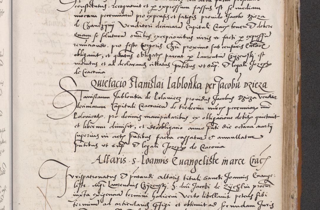 Zdjęcie nr 527 dla obiektu archiwalnego: Acta actorum coram reverendo patre domino Benedicto Isdbienski cancellario Gnesnesi, canonico et reverendissimi in Christo patris et domini domini Petri Dei gratia archiepiscopi Gnesnensis et episcopi Cracoviensis sedisque apostolice legati nati et primatis Regni Polonie, vicarioque in spiritualibus generali Cracoviensi ad annum Domini millesimum quingentisimum quadragesimum primum, cuius indictio est quatuordecima, pontificatus sanctissimi in Christo patris et domini nostri domini Pauli divina providencia pape tercii, anno ipsius septimo, feliciter continuantur. Dii cepta secundent