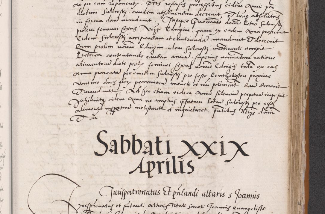 Zdjęcie nr 505 dla obiektu archiwalnego: Acta actorum coram reverendo patre domino Benedicto Isdbienski cancellario Gnesnesi, canonico et reverendissimi in Christo patris et domini domini Petri Dei gratia archiepiscopi Gnesnensis et episcopi Cracoviensis sedisque apostolice legati nati et primatis Regni Polonie, vicarioque in spiritualibus generali Cracoviensi ad annum Domini millesimum quingentisimum quadragesimum primum, cuius indictio est quatuordecima, pontificatus sanctissimi in Christo patris et domini nostri domini Pauli divina providencia pape tercii, anno ipsius septimo, feliciter continuantur. Dii cepta secundent