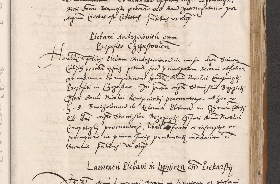 Zdjęcie nr 499 dla obiektu archiwalnego: Acta actorum coram reverendo patre domino Benedicto Isdbienski cancellario Gnesnesi, canonico et reverendissimi in Christo patris et domini domini Petri Dei gratia archiepiscopi Gnesnensis et episcopi Cracoviensis sedisque apostolice legati nati et primatis Regni Polonie, vicarioque in spiritualibus generali Cracoviensi ad annum Domini millesimum quingentisimum quadragesimum primum, cuius indictio est quatuordecima, pontificatus sanctissimi in Christo patris et domini nostri domini Pauli divina providencia pape tercii, anno ipsius septimo, feliciter continuantur. Dii cepta secundent
