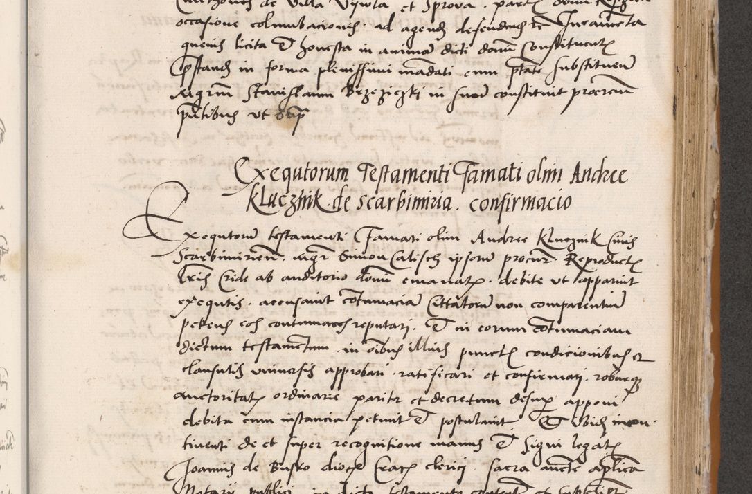 Zdjęcie nr 491 dla obiektu archiwalnego: Acta actorum coram reverendo patre domino Benedicto Isdbienski cancellario Gnesnesi, canonico et reverendissimi in Christo patris et domini domini Petri Dei gratia archiepiscopi Gnesnensis et episcopi Cracoviensis sedisque apostolice legati nati et primatis Regni Polonie, vicarioque in spiritualibus generali Cracoviensi ad annum Domini millesimum quingentisimum quadragesimum primum, cuius indictio est quatuordecima, pontificatus sanctissimi in Christo patris et domini nostri domini Pauli divina providencia pape tercii, anno ipsius septimo, feliciter continuantur. Dii cepta secundent