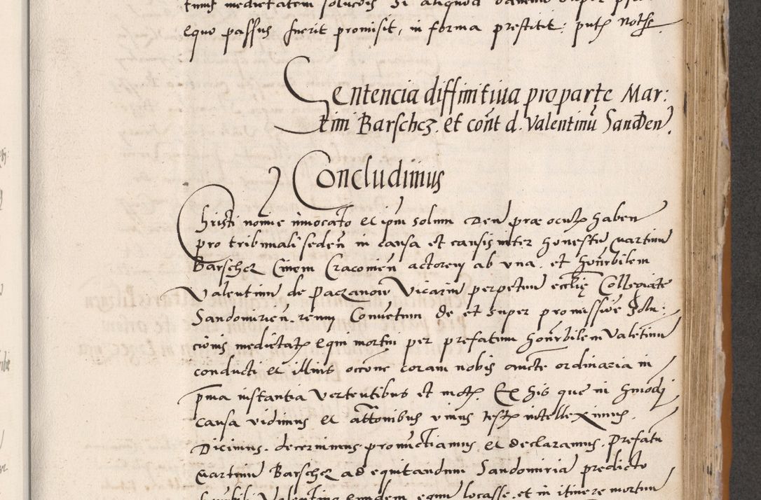 Zdjęcie nr 481 dla obiektu archiwalnego: Acta actorum coram reverendo patre domino Benedicto Isdbienski cancellario Gnesnesi, canonico et reverendissimi in Christo patris et domini domini Petri Dei gratia archiepiscopi Gnesnensis et episcopi Cracoviensis sedisque apostolice legati nati et primatis Regni Polonie, vicarioque in spiritualibus generali Cracoviensi ad annum Domini millesimum quingentisimum quadragesimum primum, cuius indictio est quatuordecima, pontificatus sanctissimi in Christo patris et domini nostri domini Pauli divina providencia pape tercii, anno ipsius septimo, feliciter continuantur. Dii cepta secundent