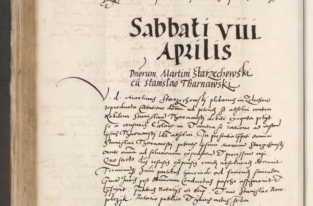 Zdjęcie nr 460 dla obiektu archiwalnego: Acta actorum coram reverendo patre domino Benedicto Isdbienski cancellario Gnesnesi, canonico et reverendissimi in Christo patris et domini domini Petri Dei gratia archiepiscopi Gnesnensis et episcopi Cracoviensis sedisque apostolice legati nati et primatis Regni Polonie, vicarioque in spiritualibus generali Cracoviensi ad annum Domini millesimum quingentisimum quadragesimum primum, cuius indictio est quatuordecima, pontificatus sanctissimi in Christo patris et domini nostri domini Pauli divina providencia pape tercii, anno ipsius septimo, feliciter continuantur. Dii cepta secundent