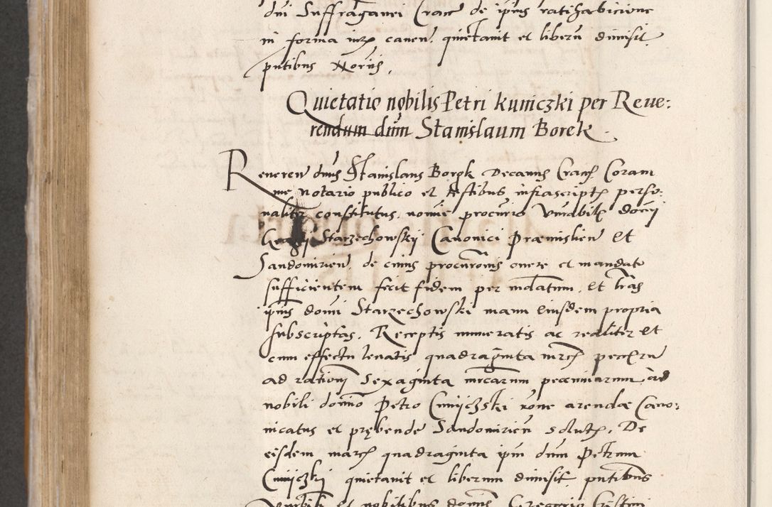 Zdjęcie nr 456 dla obiektu archiwalnego: Acta actorum coram reverendo patre domino Benedicto Isdbienski cancellario Gnesnesi, canonico et reverendissimi in Christo patris et domini domini Petri Dei gratia archiepiscopi Gnesnensis et episcopi Cracoviensis sedisque apostolice legati nati et primatis Regni Polonie, vicarioque in spiritualibus generali Cracoviensi ad annum Domini millesimum quingentisimum quadragesimum primum, cuius indictio est quatuordecima, pontificatus sanctissimi in Christo patris et domini nostri domini Pauli divina providencia pape tercii, anno ipsius septimo, feliciter continuantur. Dii cepta secundent