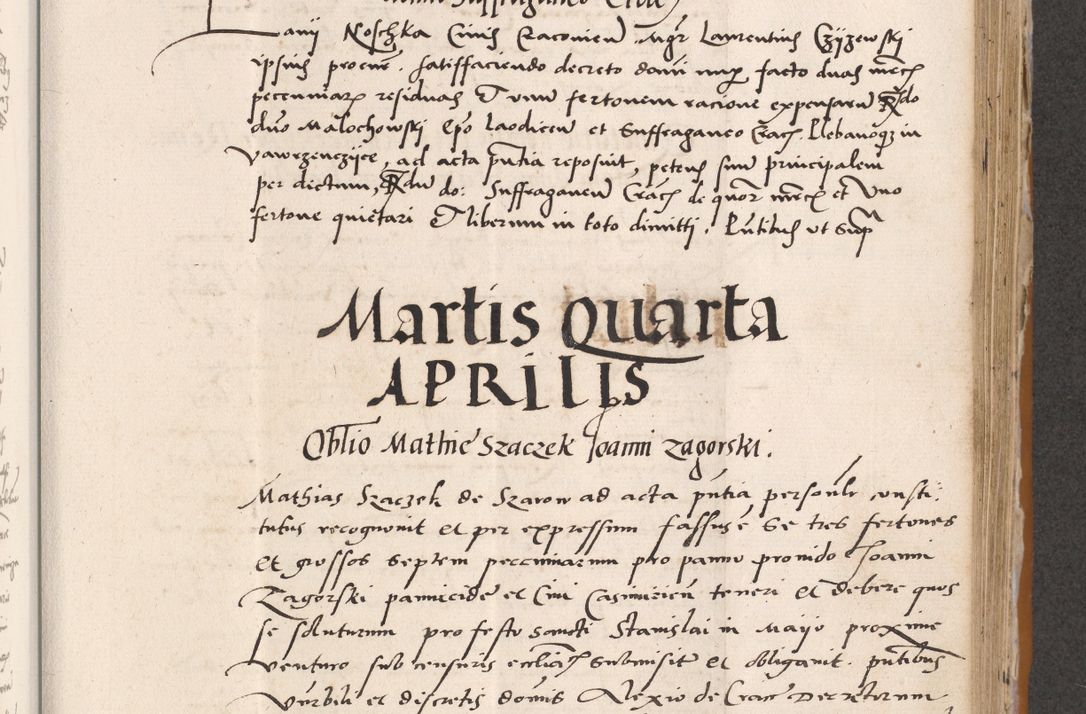 Zdjęcie nr 455 dla obiektu archiwalnego: Acta actorum coram reverendo patre domino Benedicto Isdbienski cancellario Gnesnesi, canonico et reverendissimi in Christo patris et domini domini Petri Dei gratia archiepiscopi Gnesnensis et episcopi Cracoviensis sedisque apostolice legati nati et primatis Regni Polonie, vicarioque in spiritualibus generali Cracoviensi ad annum Domini millesimum quingentisimum quadragesimum primum, cuius indictio est quatuordecima, pontificatus sanctissimi in Christo patris et domini nostri domini Pauli divina providencia pape tercii, anno ipsius septimo, feliciter continuantur. Dii cepta secundent