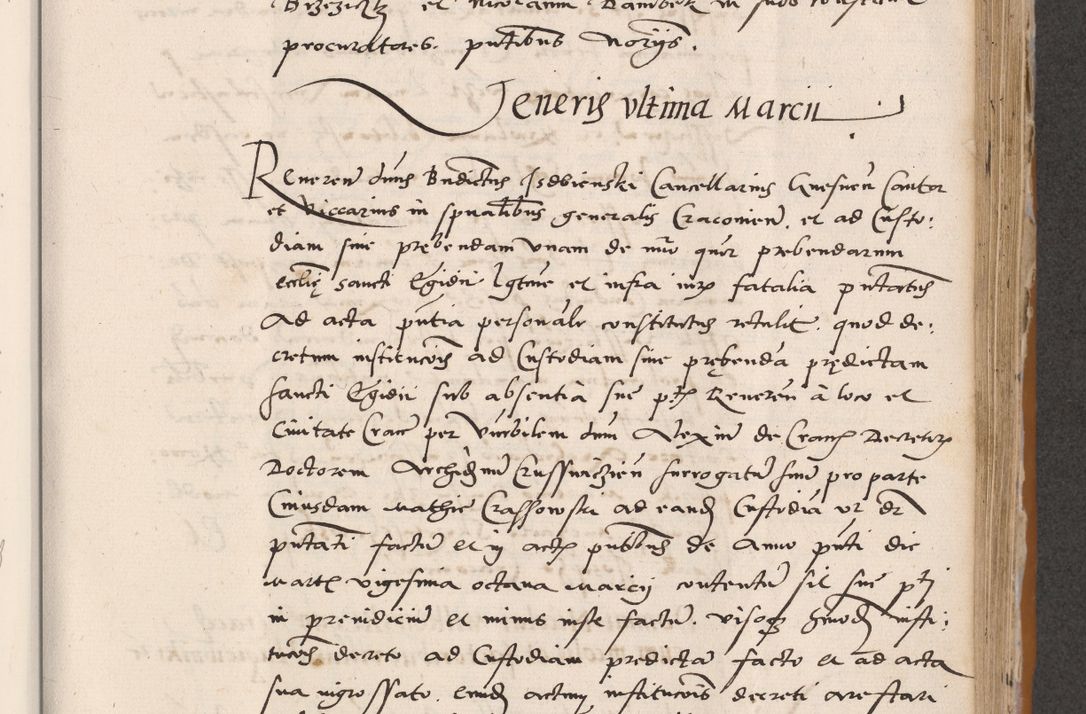Zdjęcie nr 445 dla obiektu archiwalnego: Acta actorum coram reverendo patre domino Benedicto Isdbienski cancellario Gnesnesi, canonico et reverendissimi in Christo patris et domini domini Petri Dei gratia archiepiscopi Gnesnensis et episcopi Cracoviensis sedisque apostolice legati nati et primatis Regni Polonie, vicarioque in spiritualibus generali Cracoviensi ad annum Domini millesimum quingentisimum quadragesimum primum, cuius indictio est quatuordecima, pontificatus sanctissimi in Christo patris et domini nostri domini Pauli divina providencia pape tercii, anno ipsius septimo, feliciter continuantur. Dii cepta secundent
