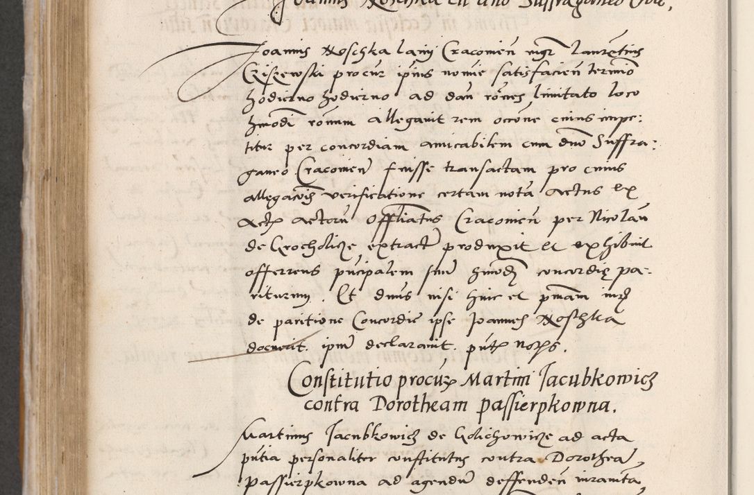 Zdjęcie nr 444 dla obiektu archiwalnego: Acta actorum coram reverendo patre domino Benedicto Isdbienski cancellario Gnesnesi, canonico et reverendissimi in Christo patris et domini domini Petri Dei gratia archiepiscopi Gnesnensis et episcopi Cracoviensis sedisque apostolice legati nati et primatis Regni Polonie, vicarioque in spiritualibus generali Cracoviensi ad annum Domini millesimum quingentisimum quadragesimum primum, cuius indictio est quatuordecima, pontificatus sanctissimi in Christo patris et domini nostri domini Pauli divina providencia pape tercii, anno ipsius septimo, feliciter continuantur. Dii cepta secundent