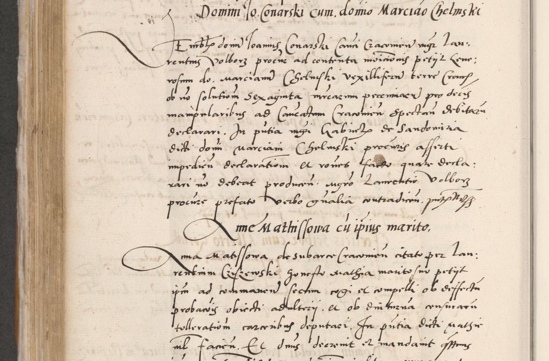 Zdjęcie nr 442 dla obiektu archiwalnego: Acta actorum coram reverendo patre domino Benedicto Isdbienski cancellario Gnesnesi, canonico et reverendissimi in Christo patris et domini domini Petri Dei gratia archiepiscopi Gnesnensis et episcopi Cracoviensis sedisque apostolice legati nati et primatis Regni Polonie, vicarioque in spiritualibus generali Cracoviensi ad annum Domini millesimum quingentisimum quadragesimum primum, cuius indictio est quatuordecima, pontificatus sanctissimi in Christo patris et domini nostri domini Pauli divina providencia pape tercii, anno ipsius septimo, feliciter continuantur. Dii cepta secundent