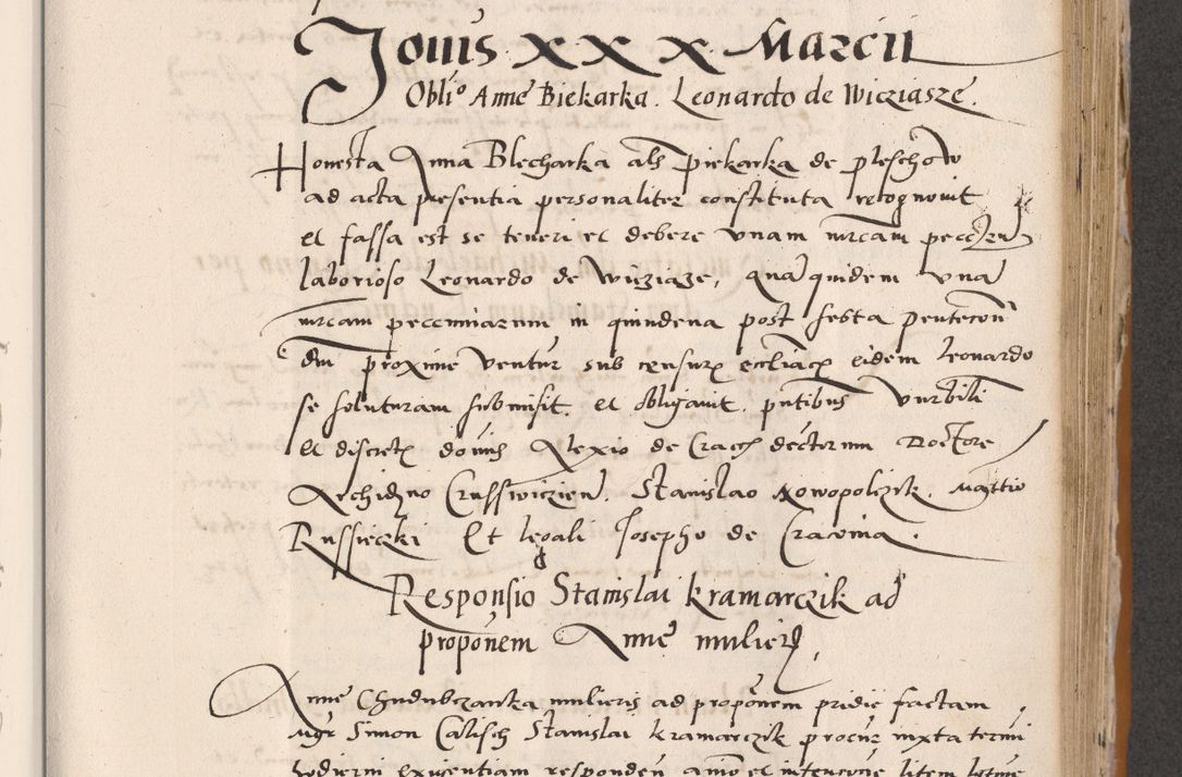 Zdjęcie nr 439 dla obiektu archiwalnego: Acta actorum coram reverendo patre domino Benedicto Isdbienski cancellario Gnesnesi, canonico et reverendissimi in Christo patris et domini domini Petri Dei gratia archiepiscopi Gnesnensis et episcopi Cracoviensis sedisque apostolice legati nati et primatis Regni Polonie, vicarioque in spiritualibus generali Cracoviensi ad annum Domini millesimum quingentisimum quadragesimum primum, cuius indictio est quatuordecima, pontificatus sanctissimi in Christo patris et domini nostri domini Pauli divina providencia pape tercii, anno ipsius septimo, feliciter continuantur. Dii cepta secundent