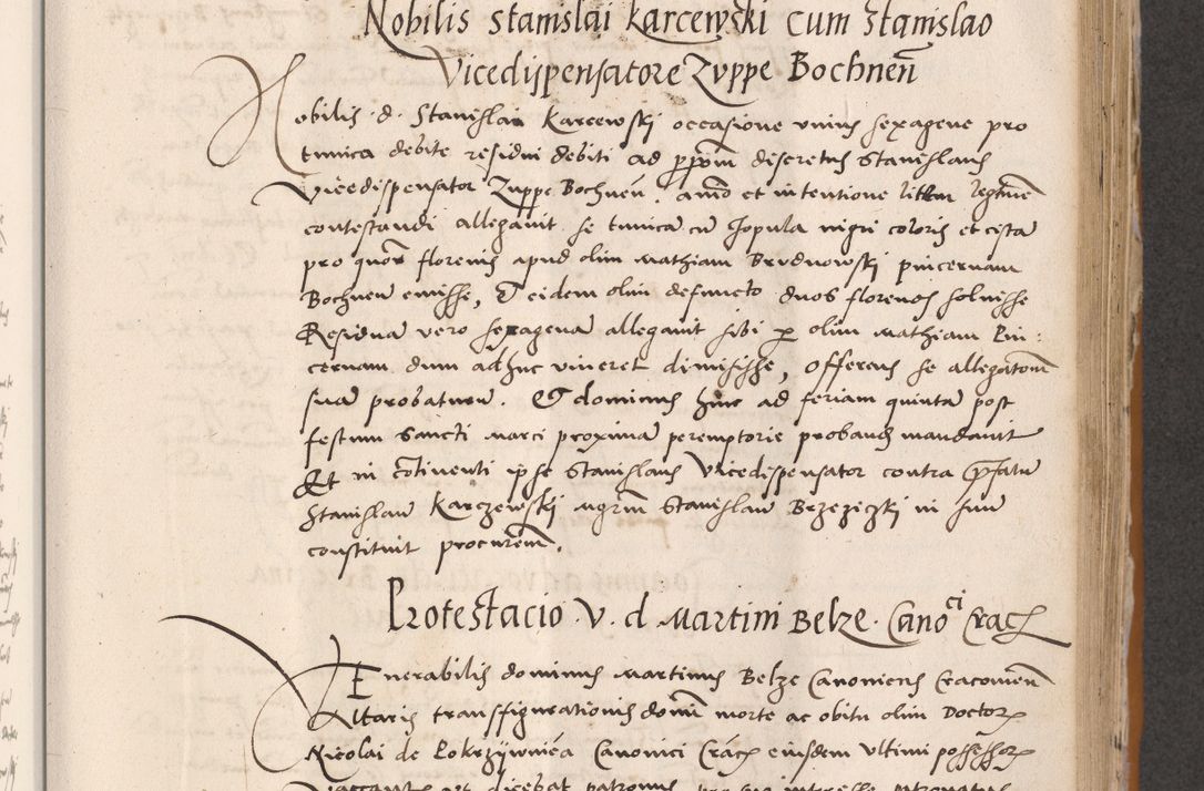 Zdjęcie nr 417 dla obiektu archiwalnego: Acta actorum coram reverendo patre domino Benedicto Isdbienski cancellario Gnesnesi, canonico et reverendissimi in Christo patris et domini domini Petri Dei gratia archiepiscopi Gnesnensis et episcopi Cracoviensis sedisque apostolice legati nati et primatis Regni Polonie, vicarioque in spiritualibus generali Cracoviensi ad annum Domini millesimum quingentisimum quadragesimum primum, cuius indictio est quatuordecima, pontificatus sanctissimi in Christo patris et domini nostri domini Pauli divina providencia pape tercii, anno ipsius septimo, feliciter continuantur. Dii cepta secundent
