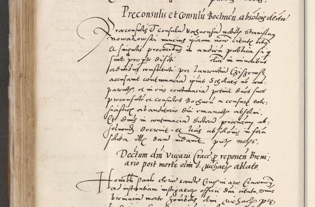 Zdjęcie nr 414 dla obiektu archiwalnego: Acta actorum coram reverendo patre domino Benedicto Isdbienski cancellario Gnesnesi, canonico et reverendissimi in Christo patris et domini domini Petri Dei gratia archiepiscopi Gnesnensis et episcopi Cracoviensis sedisque apostolice legati nati et primatis Regni Polonie, vicarioque in spiritualibus generali Cracoviensi ad annum Domini millesimum quingentisimum quadragesimum primum, cuius indictio est quatuordecima, pontificatus sanctissimi in Christo patris et domini nostri domini Pauli divina providencia pape tercii, anno ipsius septimo, feliciter continuantur. Dii cepta secundent