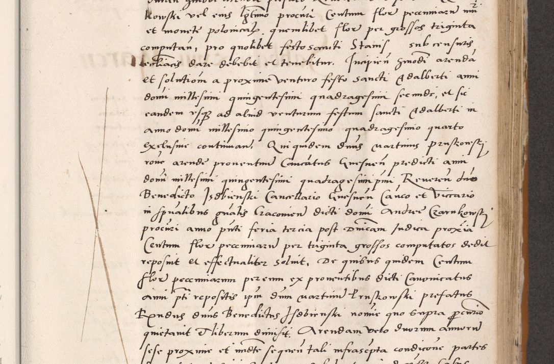 Zdjęcie nr 411 dla obiektu archiwalnego: Acta actorum coram reverendo patre domino Benedicto Isdbienski cancellario Gnesnesi, canonico et reverendissimi in Christo patris et domini domini Petri Dei gratia archiepiscopi Gnesnensis et episcopi Cracoviensis sedisque apostolice legati nati et primatis Regni Polonie, vicarioque in spiritualibus generali Cracoviensi ad annum Domini millesimum quingentisimum quadragesimum primum, cuius indictio est quatuordecima, pontificatus sanctissimi in Christo patris et domini nostri domini Pauli divina providencia pape tercii, anno ipsius septimo, feliciter continuantur. Dii cepta secundent