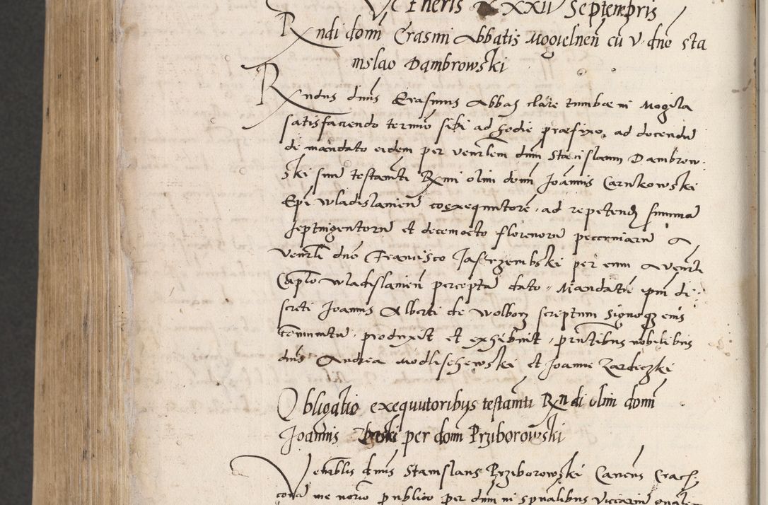 Zdjęcie nr 854 dla obiektu archiwalnego: Acta actorum coram reverendo patre domino Benedicto Isdbienski cancellario Gnesnesi, canonico et reverendissimi in Christo patris et domini domini Petri Dei gratia archiepiscopi Gnesnensis et episcopi Cracoviensis sedisque apostolice legati nati et primatis Regni Polonie, vicarioque in spiritualibus generali Cracoviensi ad annum Domini millesimum quingentisimum quadragesimum primum, cuius indictio est quatuordecima, pontificatus sanctissimi in Christo patris et domini nostri domini Pauli divina providencia pape tercii, anno ipsius septimo, feliciter continuantur. Dii cepta secundent
