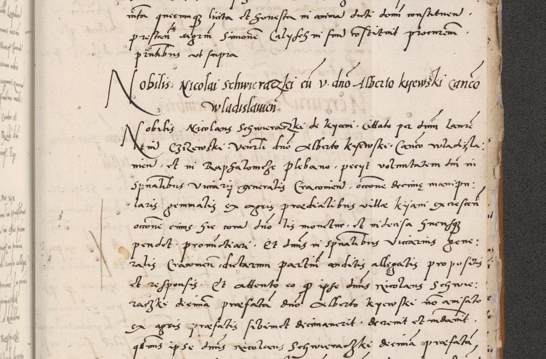 Zdjęcie nr 849 dla obiektu archiwalnego: Acta actorum coram reverendo patre domino Benedicto Isdbienski cancellario Gnesnesi, canonico et reverendissimi in Christo patris et domini domini Petri Dei gratia archiepiscopi Gnesnensis et episcopi Cracoviensis sedisque apostolice legati nati et primatis Regni Polonie, vicarioque in spiritualibus generali Cracoviensi ad annum Domini millesimum quingentisimum quadragesimum primum, cuius indictio est quatuordecima, pontificatus sanctissimi in Christo patris et domini nostri domini Pauli divina providencia pape tercii, anno ipsius septimo, feliciter continuantur. Dii cepta secundent