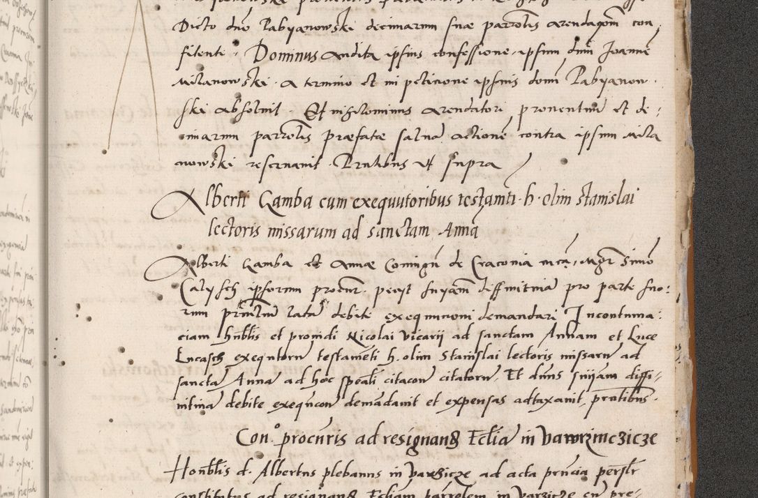 Zdjęcie nr 839 dla obiektu archiwalnego: Acta actorum coram reverendo patre domino Benedicto Isdbienski cancellario Gnesnesi, canonico et reverendissimi in Christo patris et domini domini Petri Dei gratia archiepiscopi Gnesnensis et episcopi Cracoviensis sedisque apostolice legati nati et primatis Regni Polonie, vicarioque in spiritualibus generali Cracoviensi ad annum Domini millesimum quingentisimum quadragesimum primum, cuius indictio est quatuordecima, pontificatus sanctissimi in Christo patris et domini nostri domini Pauli divina providencia pape tercii, anno ipsius septimo, feliciter continuantur. Dii cepta secundent