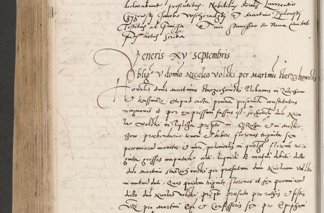 Zdjęcie nr 834 dla obiektu archiwalnego: Acta actorum coram reverendo patre domino Benedicto Isdbienski cancellario Gnesnesi, canonico et reverendissimi in Christo patris et domini domini Petri Dei gratia archiepiscopi Gnesnensis et episcopi Cracoviensis sedisque apostolice legati nati et primatis Regni Polonie, vicarioque in spiritualibus generali Cracoviensi ad annum Domini millesimum quingentisimum quadragesimum primum, cuius indictio est quatuordecima, pontificatus sanctissimi in Christo patris et domini nostri domini Pauli divina providencia pape tercii, anno ipsius septimo, feliciter continuantur. Dii cepta secundent