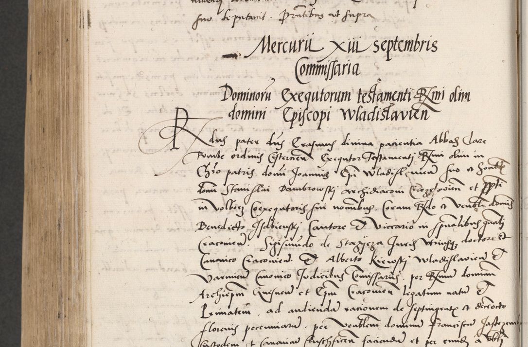 Zdjęcie nr 832 dla obiektu archiwalnego: Acta actorum coram reverendo patre domino Benedicto Isdbienski cancellario Gnesnesi, canonico et reverendissimi in Christo patris et domini domini Petri Dei gratia archiepiscopi Gnesnensis et episcopi Cracoviensis sedisque apostolice legati nati et primatis Regni Polonie, vicarioque in spiritualibus generali Cracoviensi ad annum Domini millesimum quingentisimum quadragesimum primum, cuius indictio est quatuordecima, pontificatus sanctissimi in Christo patris et domini nostri domini Pauli divina providencia pape tercii, anno ipsius septimo, feliciter continuantur. Dii cepta secundent