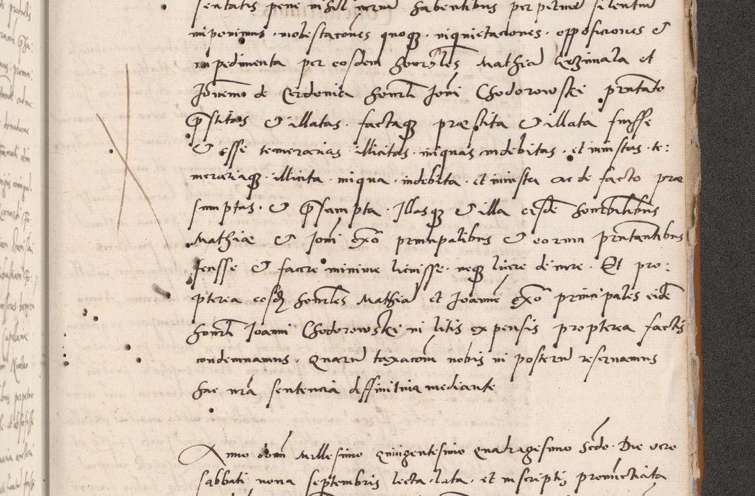 Zdjęcie nr 819 dla obiektu archiwalnego: Acta actorum coram reverendo patre domino Benedicto Isdbienski cancellario Gnesnesi, canonico et reverendissimi in Christo patris et domini domini Petri Dei gratia archiepiscopi Gnesnensis et episcopi Cracoviensis sedisque apostolice legati nati et primatis Regni Polonie, vicarioque in spiritualibus generali Cracoviensi ad annum Domini millesimum quingentisimum quadragesimum primum, cuius indictio est quatuordecima, pontificatus sanctissimi in Christo patris et domini nostri domini Pauli divina providencia pape tercii, anno ipsius septimo, feliciter continuantur. Dii cepta secundent