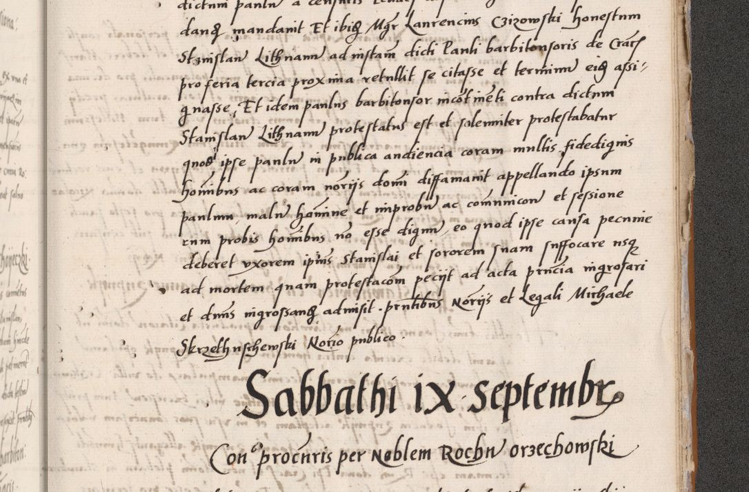 Zdjęcie nr 813 dla obiektu archiwalnego: Acta actorum coram reverendo patre domino Benedicto Isdbienski cancellario Gnesnesi, canonico et reverendissimi in Christo patris et domini domini Petri Dei gratia archiepiscopi Gnesnensis et episcopi Cracoviensis sedisque apostolice legati nati et primatis Regni Polonie, vicarioque in spiritualibus generali Cracoviensi ad annum Domini millesimum quingentisimum quadragesimum primum, cuius indictio est quatuordecima, pontificatus sanctissimi in Christo patris et domini nostri domini Pauli divina providencia pape tercii, anno ipsius septimo, feliciter continuantur. Dii cepta secundent