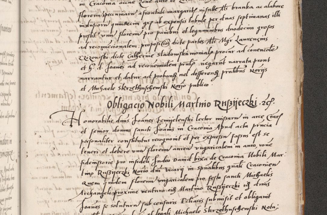 Zdjęcie nr 809 dla obiektu archiwalnego: Acta actorum coram reverendo patre domino Benedicto Isdbienski cancellario Gnesnesi, canonico et reverendissimi in Christo patris et domini domini Petri Dei gratia archiepiscopi Gnesnensis et episcopi Cracoviensis sedisque apostolice legati nati et primatis Regni Polonie, vicarioque in spiritualibus generali Cracoviensi ad annum Domini millesimum quingentisimum quadragesimum primum, cuius indictio est quatuordecima, pontificatus sanctissimi in Christo patris et domini nostri domini Pauli divina providencia pape tercii, anno ipsius septimo, feliciter continuantur. Dii cepta secundent