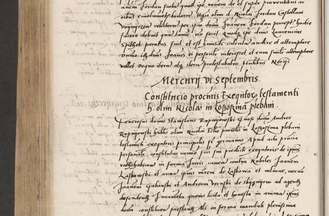 Zdjęcie nr 810 dla obiektu archiwalnego: Acta actorum coram reverendo patre domino Benedicto Isdbienski cancellario Gnesnesi, canonico et reverendissimi in Christo patris et domini domini Petri Dei gratia archiepiscopi Gnesnensis et episcopi Cracoviensis sedisque apostolice legati nati et primatis Regni Polonie, vicarioque in spiritualibus generali Cracoviensi ad annum Domini millesimum quingentisimum quadragesimum primum, cuius indictio est quatuordecima, pontificatus sanctissimi in Christo patris et domini nostri domini Pauli divina providencia pape tercii, anno ipsius septimo, feliciter continuantur. Dii cepta secundent