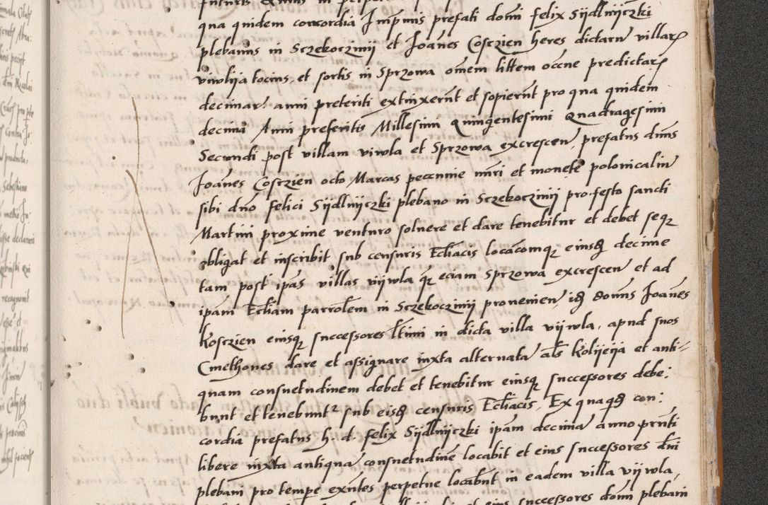 Zdjęcie nr 805 dla obiektu archiwalnego: Acta actorum coram reverendo patre domino Benedicto Isdbienski cancellario Gnesnesi, canonico et reverendissimi in Christo patris et domini domini Petri Dei gratia archiepiscopi Gnesnensis et episcopi Cracoviensis sedisque apostolice legati nati et primatis Regni Polonie, vicarioque in spiritualibus generali Cracoviensi ad annum Domini millesimum quingentisimum quadragesimum primum, cuius indictio est quatuordecima, pontificatus sanctissimi in Christo patris et domini nostri domini Pauli divina providencia pape tercii, anno ipsius septimo, feliciter continuantur. Dii cepta secundent