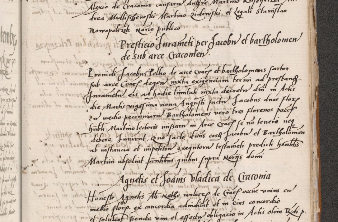 Zdjęcie nr 801 dla obiektu archiwalnego: Acta actorum coram reverendo patre domino Benedicto Isdbienski cancellario Gnesnesi, canonico et reverendissimi in Christo patris et domini domini Petri Dei gratia archiepiscopi Gnesnensis et episcopi Cracoviensis sedisque apostolice legati nati et primatis Regni Polonie, vicarioque in spiritualibus generali Cracoviensi ad annum Domini millesimum quingentisimum quadragesimum primum, cuius indictio est quatuordecima, pontificatus sanctissimi in Christo patris et domini nostri domini Pauli divina providencia pape tercii, anno ipsius septimo, feliciter continuantur. Dii cepta secundent