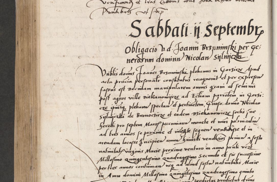 Zdjęcie nr 800 dla obiektu archiwalnego: Acta actorum coram reverendo patre domino Benedicto Isdbienski cancellario Gnesnesi, canonico et reverendissimi in Christo patris et domini domini Petri Dei gratia archiepiscopi Gnesnensis et episcopi Cracoviensis sedisque apostolice legati nati et primatis Regni Polonie, vicarioque in spiritualibus generali Cracoviensi ad annum Domini millesimum quingentisimum quadragesimum primum, cuius indictio est quatuordecima, pontificatus sanctissimi in Christo patris et domini nostri domini Pauli divina providencia pape tercii, anno ipsius septimo, feliciter continuantur. Dii cepta secundent