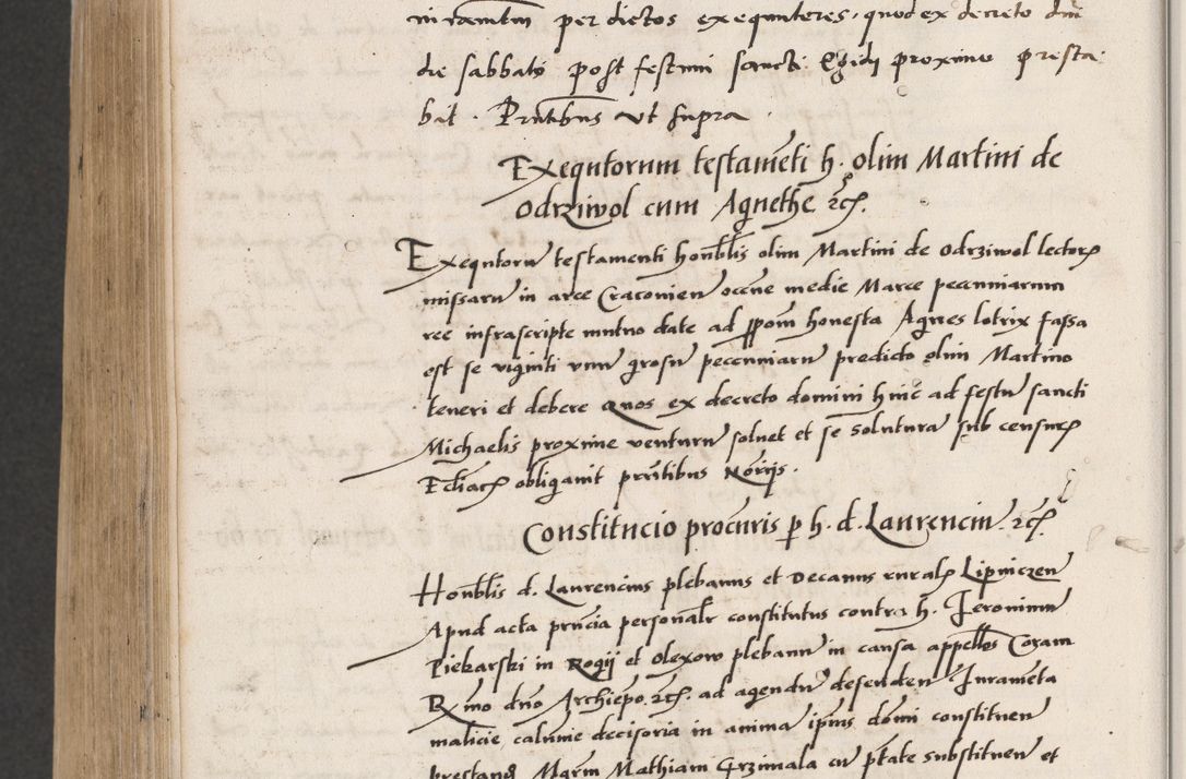 Zdjęcie nr 784 dla obiektu archiwalnego: Acta actorum coram reverendo patre domino Benedicto Isdbienski cancellario Gnesnesi, canonico et reverendissimi in Christo patris et domini domini Petri Dei gratia archiepiscopi Gnesnensis et episcopi Cracoviensis sedisque apostolice legati nati et primatis Regni Polonie, vicarioque in spiritualibus generali Cracoviensi ad annum Domini millesimum quingentisimum quadragesimum primum, cuius indictio est quatuordecima, pontificatus sanctissimi in Christo patris et domini nostri domini Pauli divina providencia pape tercii, anno ipsius septimo, feliciter continuantur. Dii cepta secundent