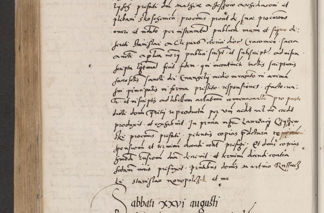 Zdjęcie nr 772 dla obiektu archiwalnego: Acta actorum coram reverendo patre domino Benedicto Isdbienski cancellario Gnesnesi, canonico et reverendissimi in Christo patris et domini domini Petri Dei gratia archiepiscopi Gnesnensis et episcopi Cracoviensis sedisque apostolice legati nati et primatis Regni Polonie, vicarioque in spiritualibus generali Cracoviensi ad annum Domini millesimum quingentisimum quadragesimum primum, cuius indictio est quatuordecima, pontificatus sanctissimi in Christo patris et domini nostri domini Pauli divina providencia pape tercii, anno ipsius septimo, feliciter continuantur. Dii cepta secundent